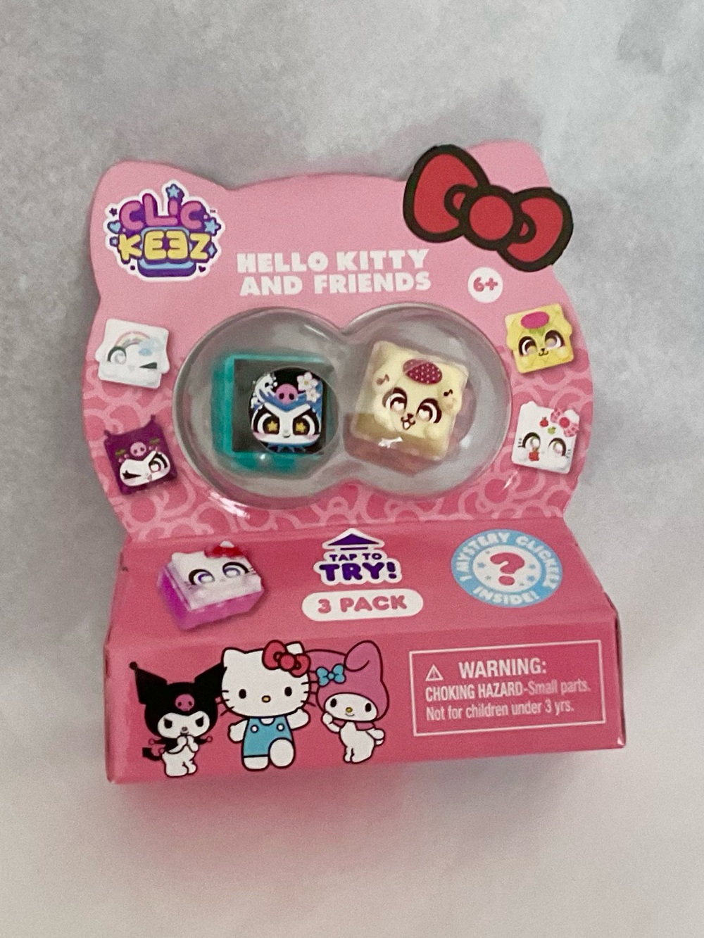 NEW Clickeez Clic Keez HELLO KITTY AND FRIENDS 3 Pack Keyboard Fidget Toy